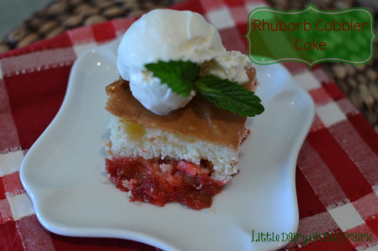 Rhubarb Cobbler Cake