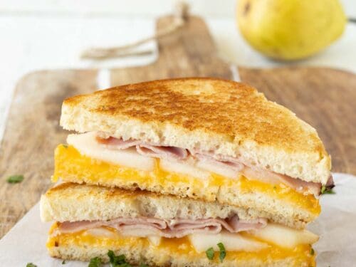 Pear Grilled Cheese Sandwich Recipe - Pitchfork Foodie Farms