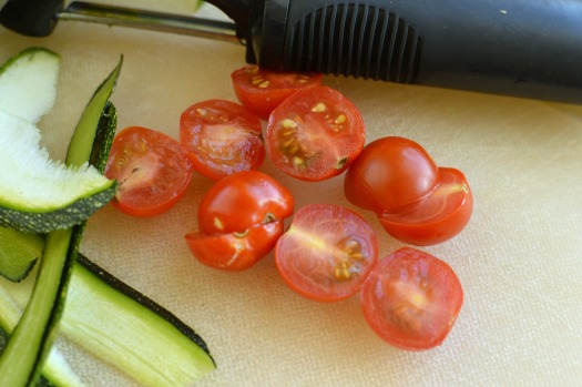 Summer salad with cherry tomatoes