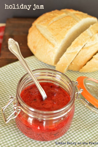 Cranberry, cherry, raspberry and strawberry jam! Infused with fresh orange zest! Tastes like everything the Holidays should taste like!