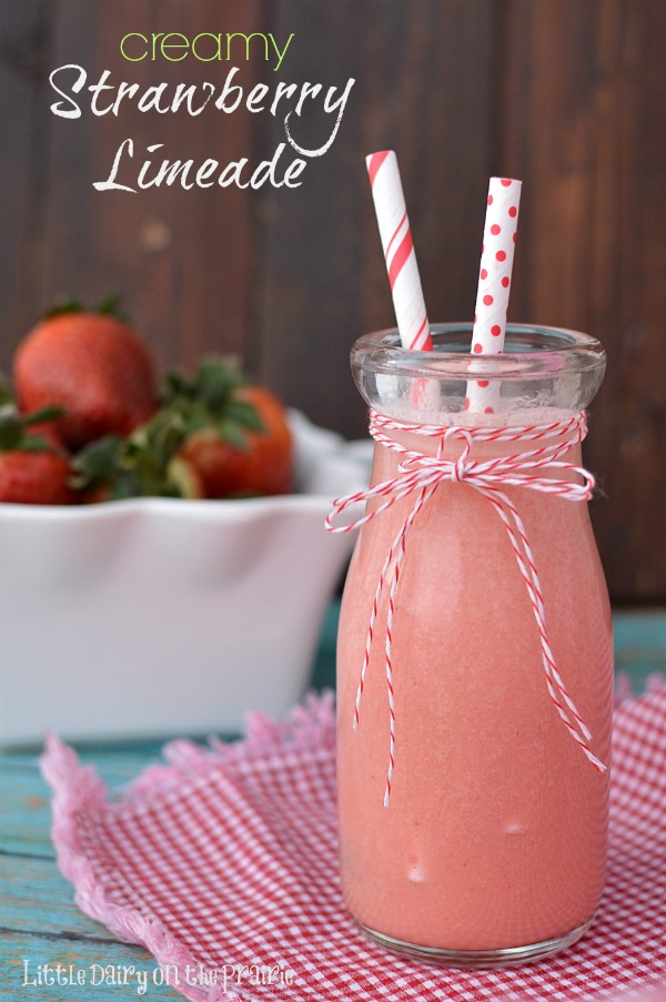 Creamy Strawberry Limeade! I addicted to this stuff! - Little Dairy on the Prairie