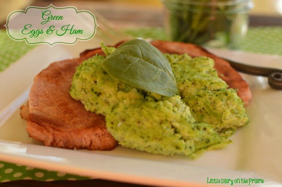 Green Eggs and Ham are so fun that the kids don't even notice they are eating spinach! - Little Dairy on the Prairie