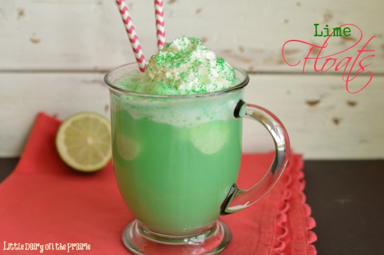 Lime Floats! A zippy drink the whole family loves! - Little Dairy on the Prairie
