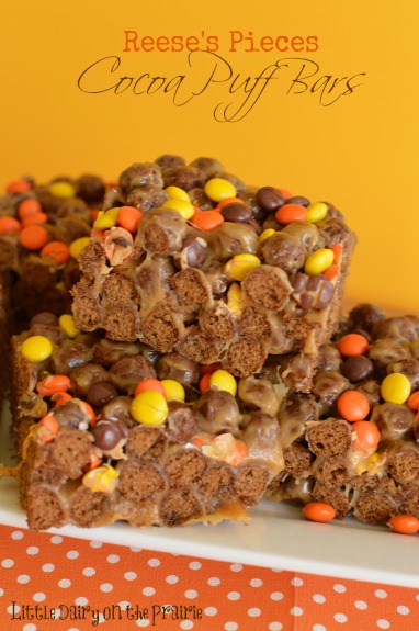 Reese's Pieces Cocoa Puff Bars Little Dairy on the Prairie Peanut Butter Krispy Treats