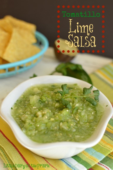 The best Tomatillo Lime Salsa ever! Perfect combination of lime and spicy!  Little Dairy on the Prairie
