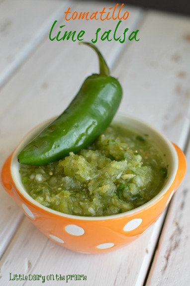 Tomatillo Lime Salsa! I could not stop eating this stuff!  Little Dairy on the Prairie