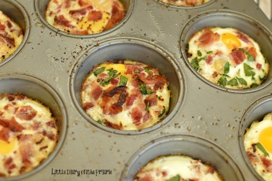 Baked eggs in a muffin tin! Amazing! Little Dairy on the Prairie