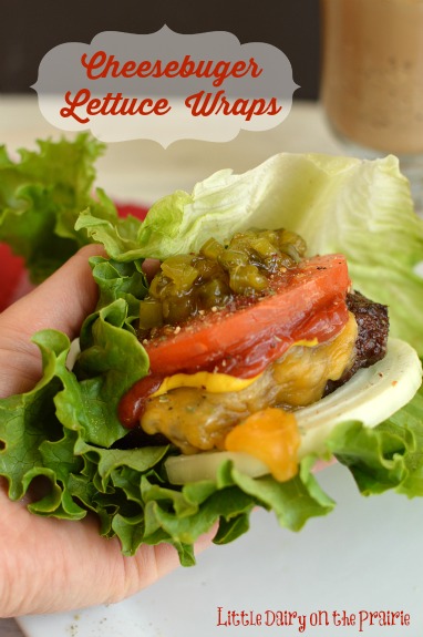 Cheeseburger Lettuce Wraps! I'm in love with these things!  Little Dairy on the Prairie