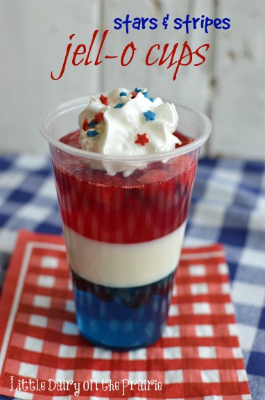 Fourth of July Layered Jell-o Cups  Little Dairy on the Prairie