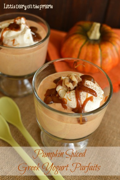 Pumpkin Parfaits are a simple, healthy, no bake breakfast of dessert! Couldn't be easier!  Little Dairy on the Prairie