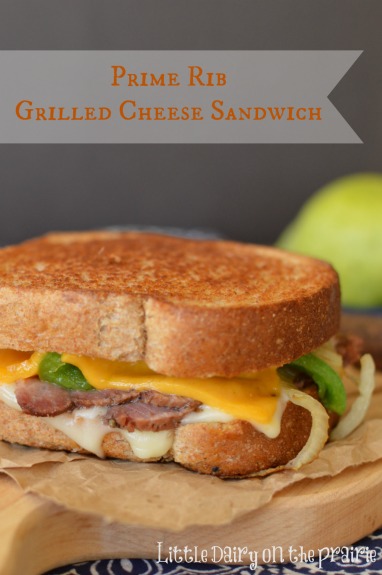 Prime Rib Grilled Cheese is not only my favorite way to use up left over prime rib, it's the ultimate in grilled cheese! Little Dairy on the Prairie