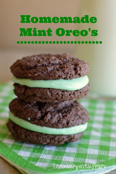 You will be surprised at how simple it is to make Homemade Mint Oreo's! I can't get over how delicious they are!  Little Dairy the Prairie