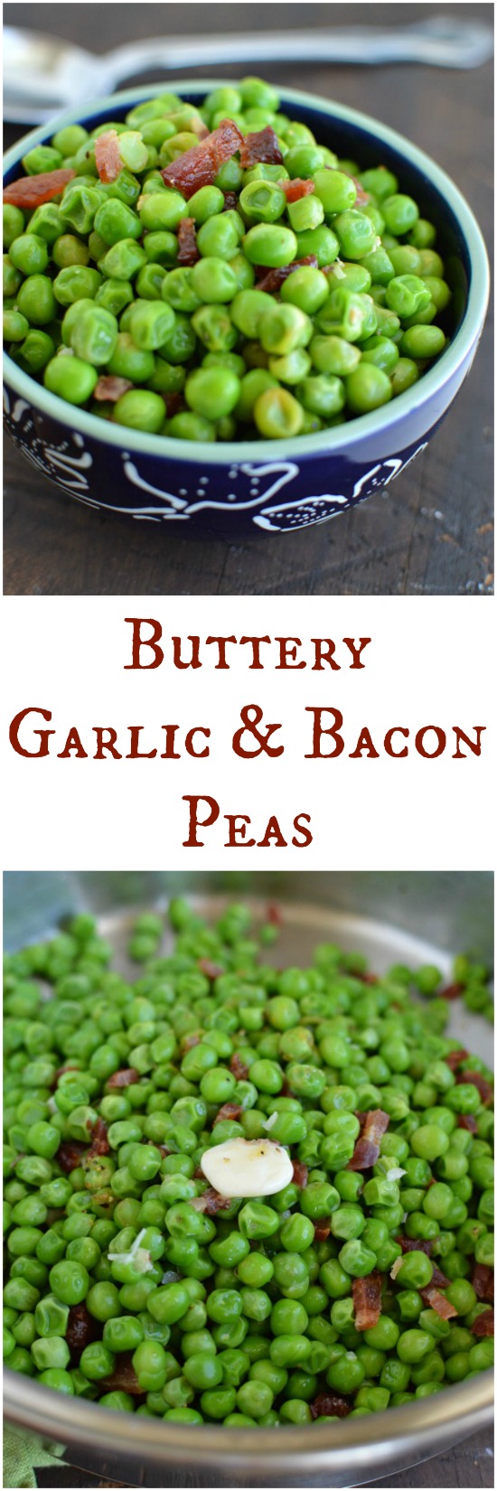 Butter, garlic and bacon are the easiest way to sell peas to my boys! This is a favorite side dish here on the farm!  Little Dairy on the Prairie