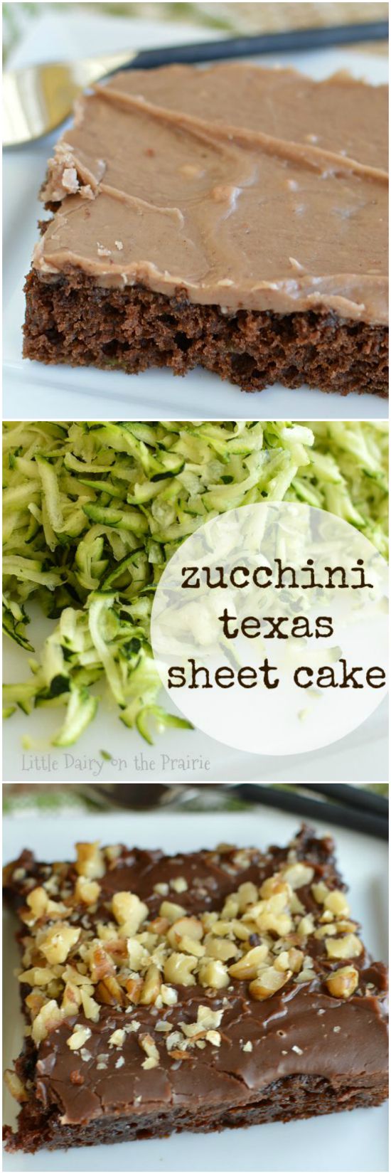 Everything you love about classic Texas sheet cake with the addition of zucchini! I can't get enough of this one! Little Dairy on the Prairie