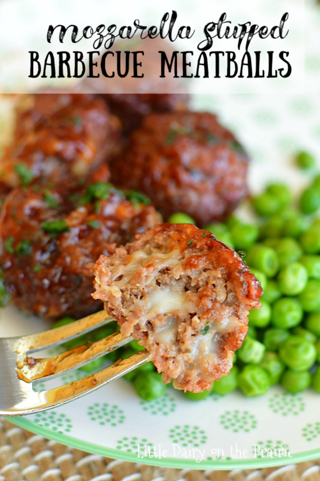 The inside of a mozzarella stuffed meatball