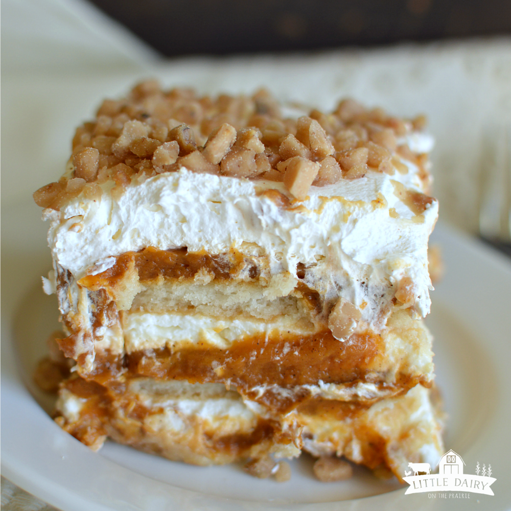 no bake pumpkin toffee icebox cake-5