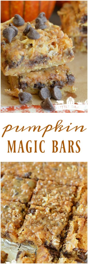 Pumpkin Magic Bars are ooey and gooey, and magically simple and delicious!