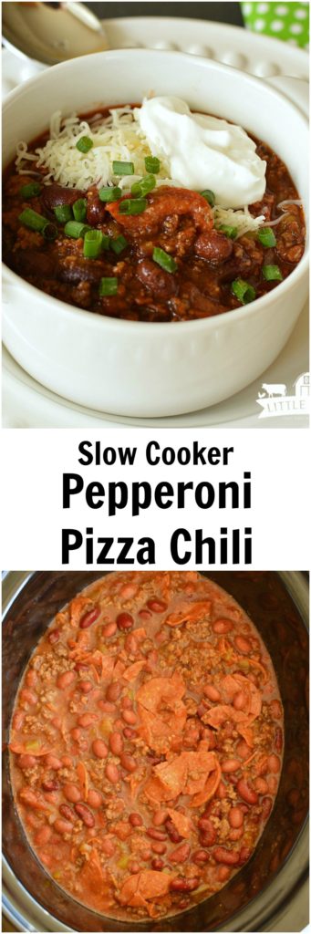 Pepperoni Pizza Chili is everything you love about pizza in a bowl! An no hassle of making crust!