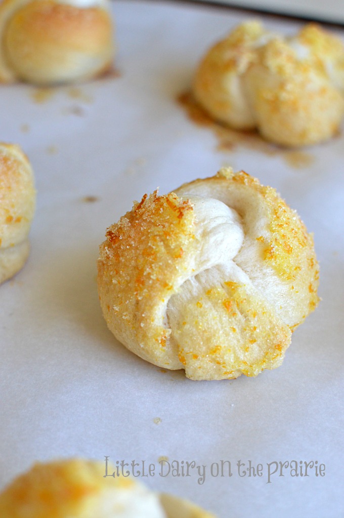 baked orange twists coated in orange sugar