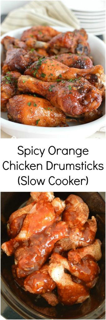 Slow Cooker Spicy Orange Chicken Drumstick Recipe! Easy appetizer or dinner!