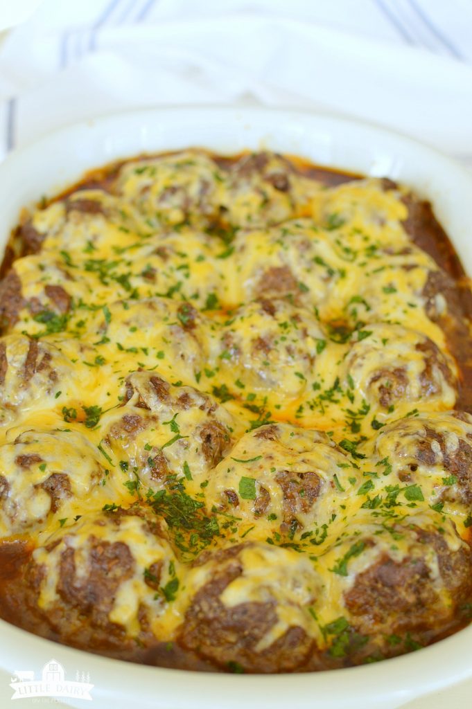 baked meatballs with cheese