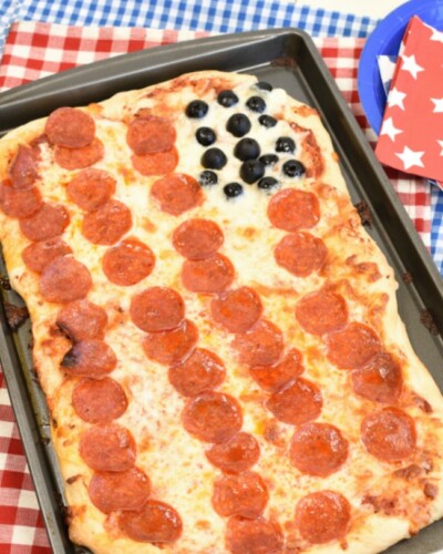 American Flag Pizza Fourth of July