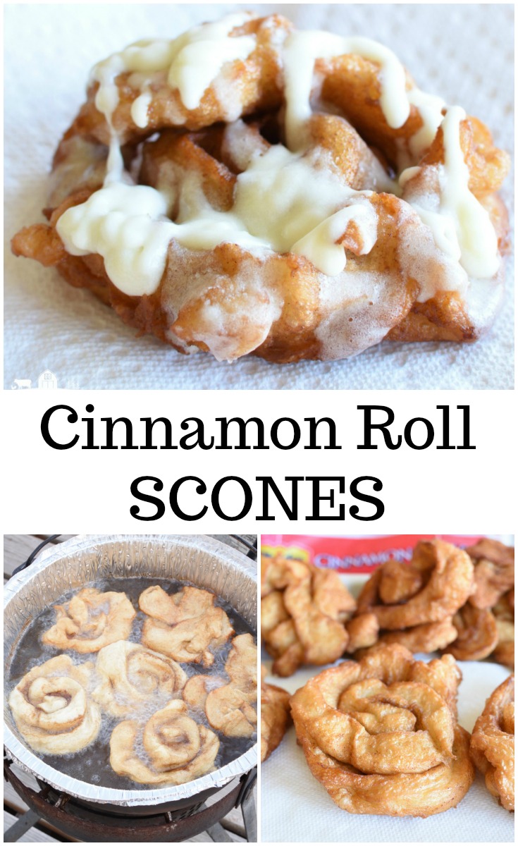 Cinnamon Roll Scones Fluffy Easy to make Perfect for Camping #Rhodes #FrozenDough #ad