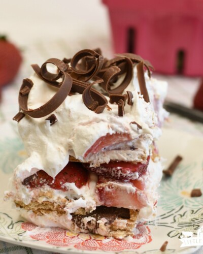 No Bake Strawberry Nutella Icebox Cake- A favorite Summer dessert