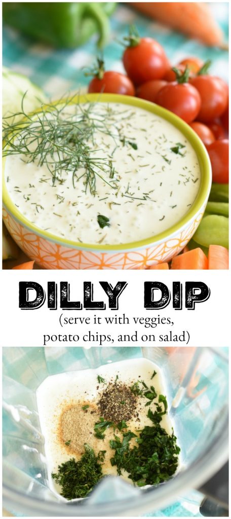 Dilly Dip is so easy to make and tastes amazing served with veggies, on salad, baked potatoes, or with potato chips!