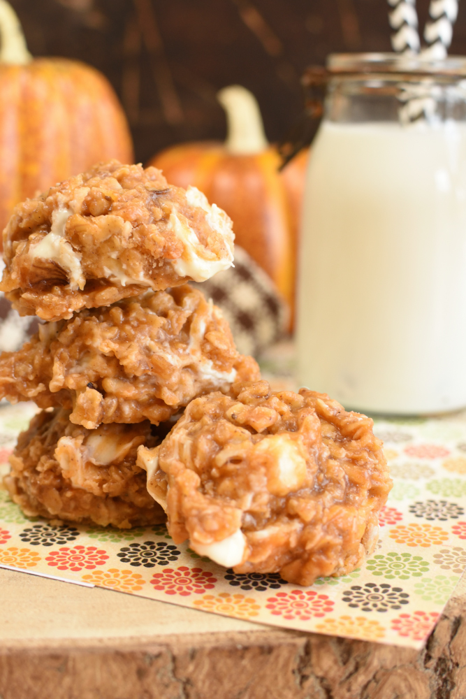 Pumpkin Spice No Bake Cookies- perfect fall cookie