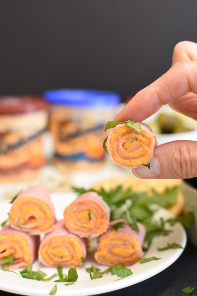 Easy Ham and Cheese Roll-Ups - finger food