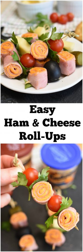 Easy Ham and Cheese Roll-Ups are awesome for eating on their own, serving with crackers, adding to skewers, or piling on a salad! #AD #InspireWithCheese @Kaukauna