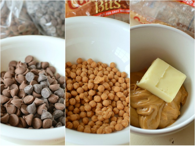 Peanut Butter Caramel Pretzel Bark - ingredients