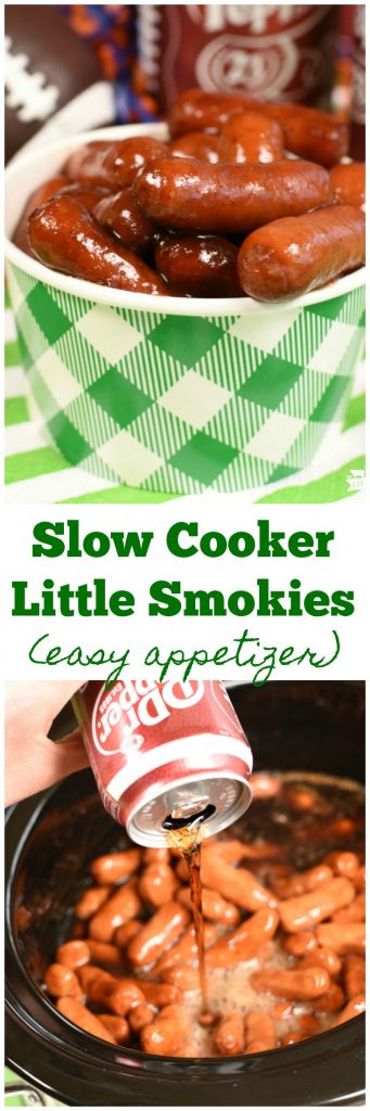 Slow Cooker Little Smokies are the best appetizer! Super easy too! Parties. Finger Food. Appetizers! #AD #HomeGateChamp