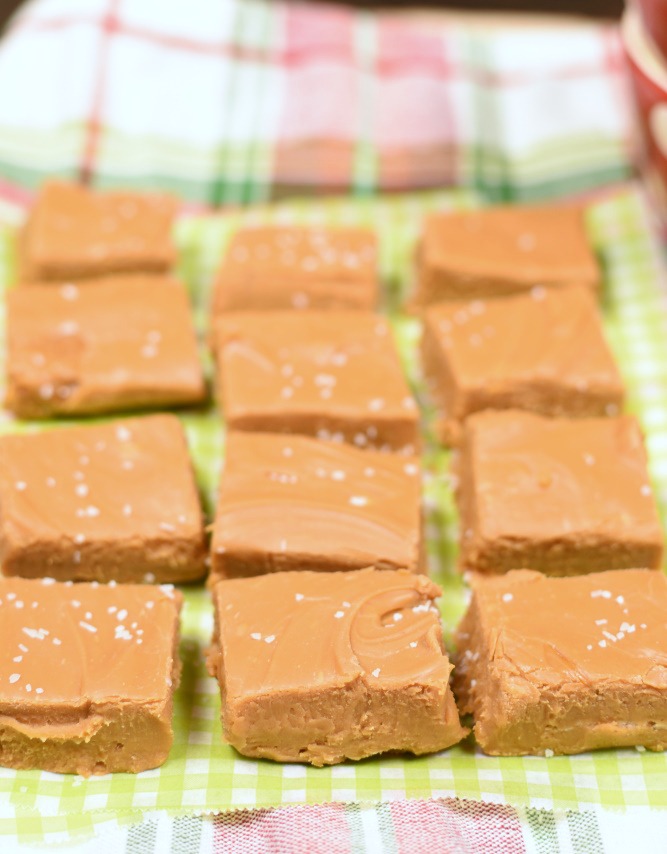 3 ingredient microwave caramels - salted caramel