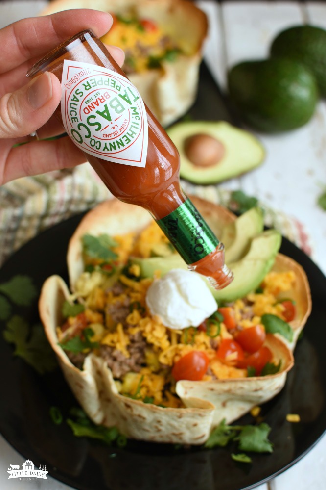 Breakfast Burrito Bowls- Tabasco Sauce