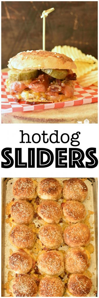 Hotdog Sliders are the ulitmate in party food! Kids go crazy for them and they couldn't be easier to make! #ad #Rhodes #frozendough