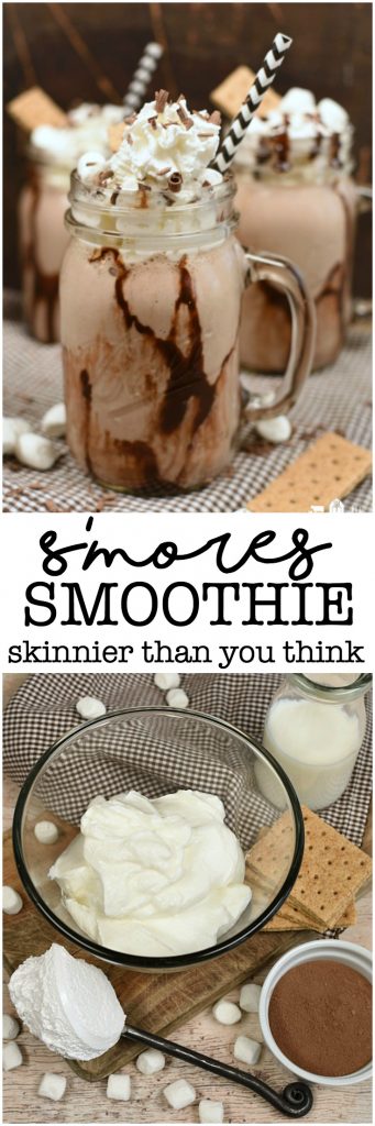 S'mores Smoothies are skinnier than you think. No wierd protien powder, just real food! So yummy! #ad #undeniablydairy #dairywest @dairywest
