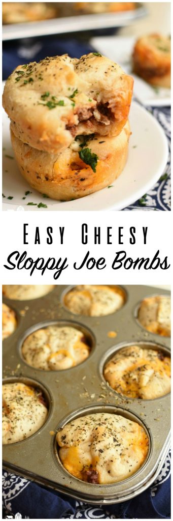 Easy Cheesy Sloppy Joes- stuffed bombs