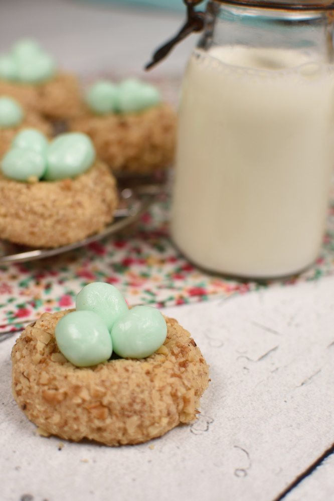 Birds Nest Cookies -Thumbprint Cookies - Pitchfork Foodie Farms