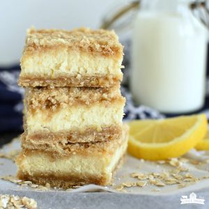 Lemon Cheesecake Crumb Bars- featured image