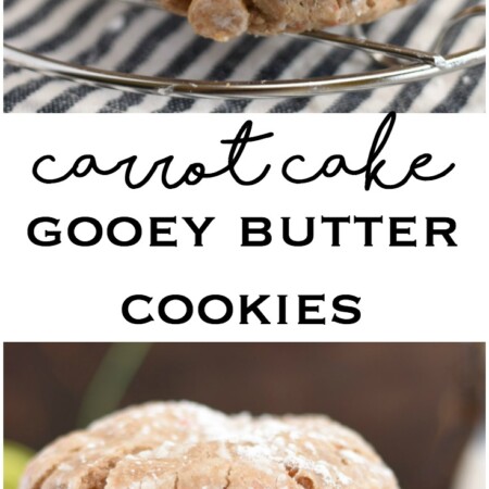 Carrot Cake Gooey Butter Cookies- ingredients and steps