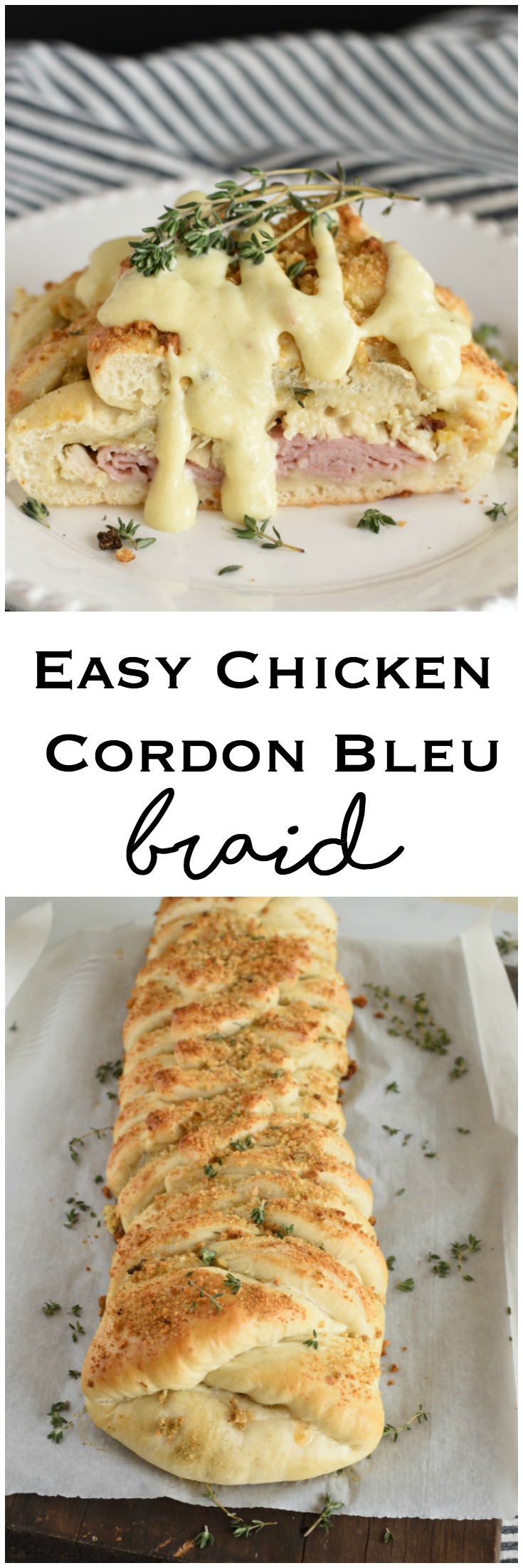 Chicken Braid - Chicken Cordon Bleu Recipe - Pitchfork Foodie Farms