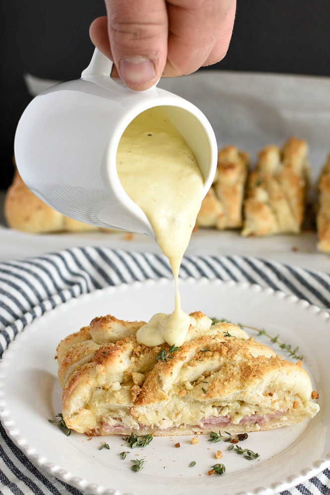 Chicken Cordon Bleu Braid - chicken, ham, and cheese