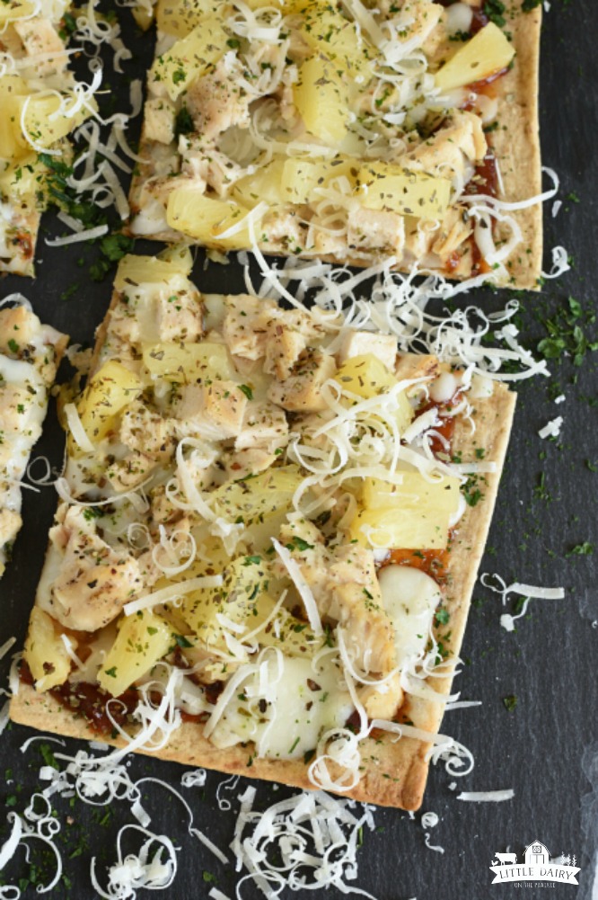 flatbread pizza with parmesan cheese