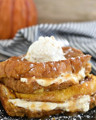 Pumpkin French Toast with cream cheese filling
