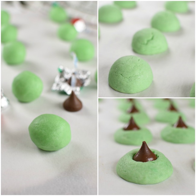 collage of raw, baked, and chocolate topped mint cookies