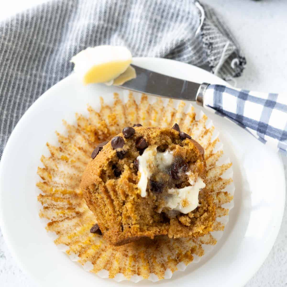 Cream Cheese Filled Chocolate Chip Muffins - Crazy For Crust