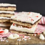 peppermintbark candy in a stack