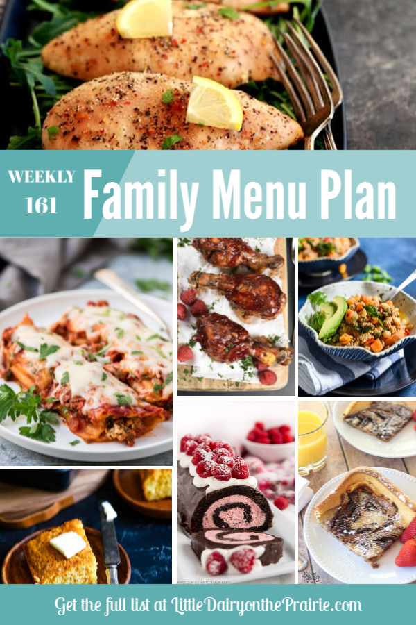 a collage with menu planning recipes